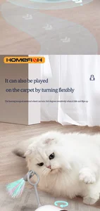 Mainan Kucing Pintar 2 Mode Mobil Mainan Remote Control Bergerak Otomatis untuk Kucing Anjing Bermain Interaktif Perlengkapan Hewan Peliharaan Pelatihan Anak Kucing 8 mainan kucing elektronik dengan penjualan terbaik - №