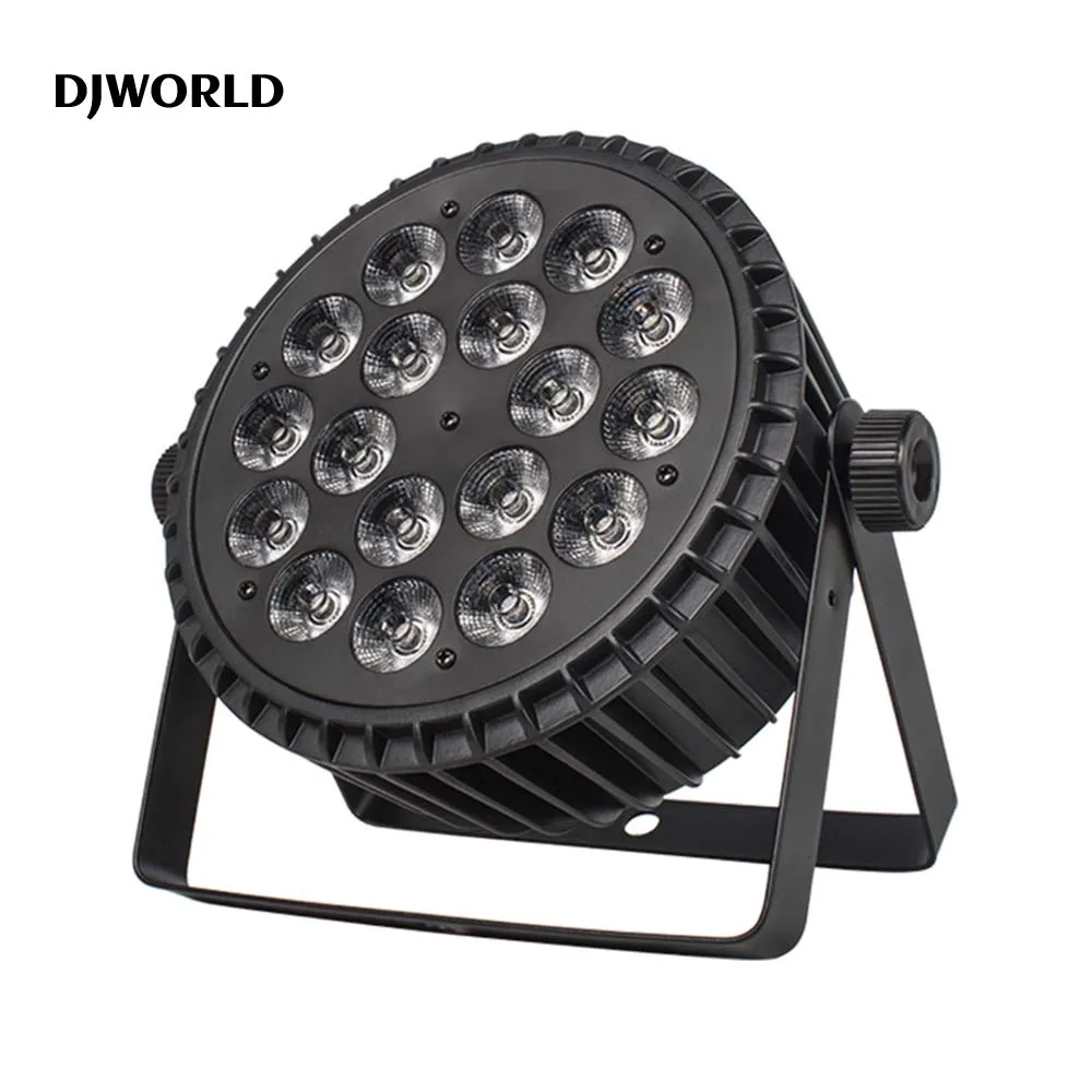 8PCS LED Flat Slim Par Light 18x18 RGBWA UV 6in1 Par Light DMX 512 Stage Light DJ Professional for DJ Disco Bar Party Lighting