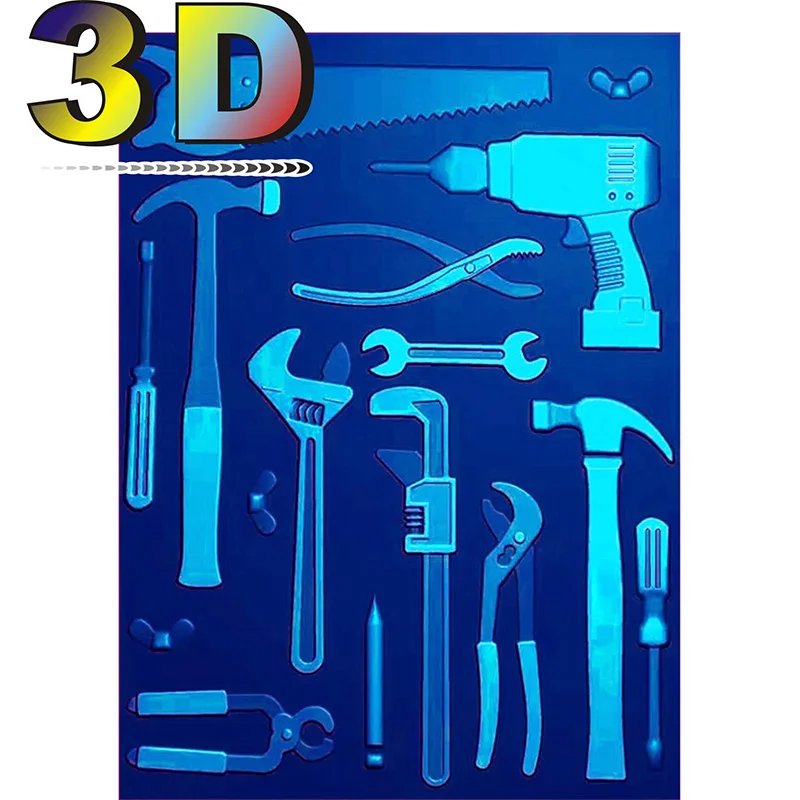 Toolbox 3d Embossed Folder And Supporting Molds, Templates, Stamp Templates, Scrapbooks, Paper Cards, Photo Album Production, 11