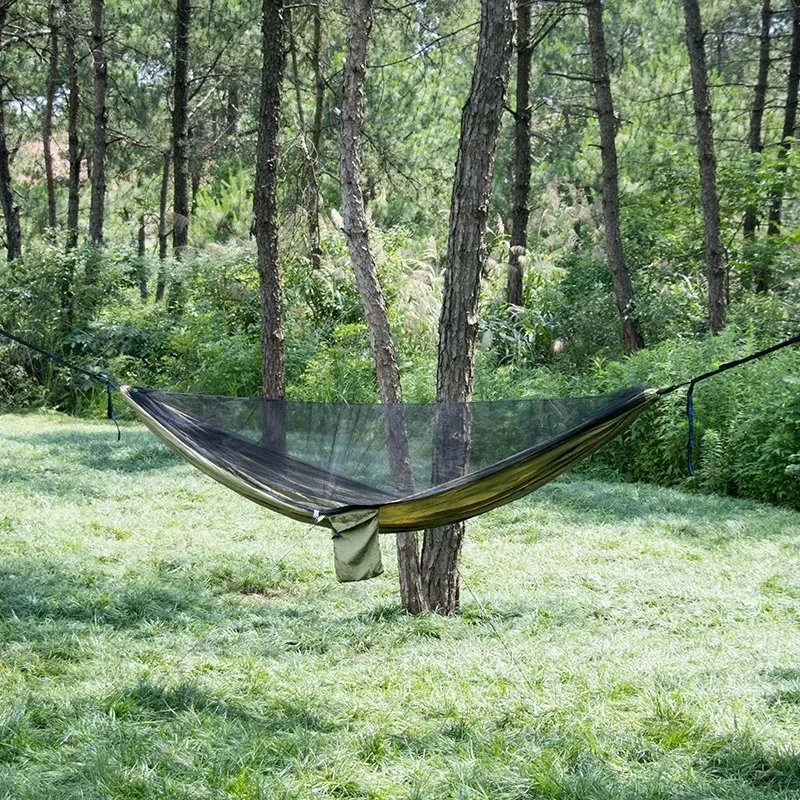 Portable Quick Setup 290*140cm Travel Outdoor Camping Hammock Hanging Sleeping Swing Bed with Mosquito Net