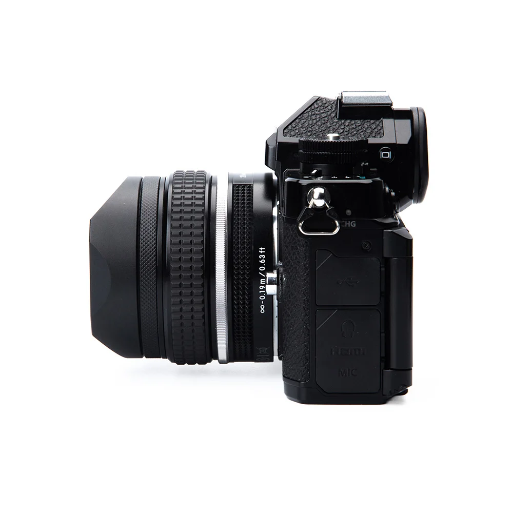 Aluminum Metal Camera Lens Hood with 52mm Adapter Ring for Nikon ZF ZFC Z40F2/40SE 28F2.8/2.8SE Hood Shade LH-N52 Replaces