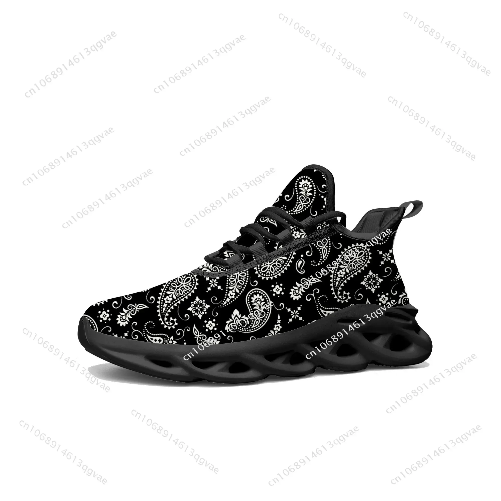 Paisley Print Gifts Flats Sneakers Mens Womens Sports Running High Quality Sneaker Lace Up Mesh Footwear Tailor-made Shoe Balck