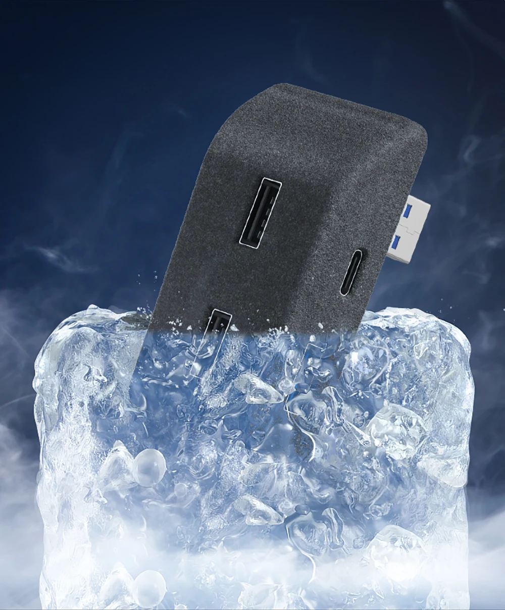 YZ für Tesla Model 3 Y YL Handschuhfach-USB-Hub, 4-in-1 Schnelllade-Dockingstation, Flockbeschichtete Versteckte Multifunktions-Autosteckdose – Detail 11