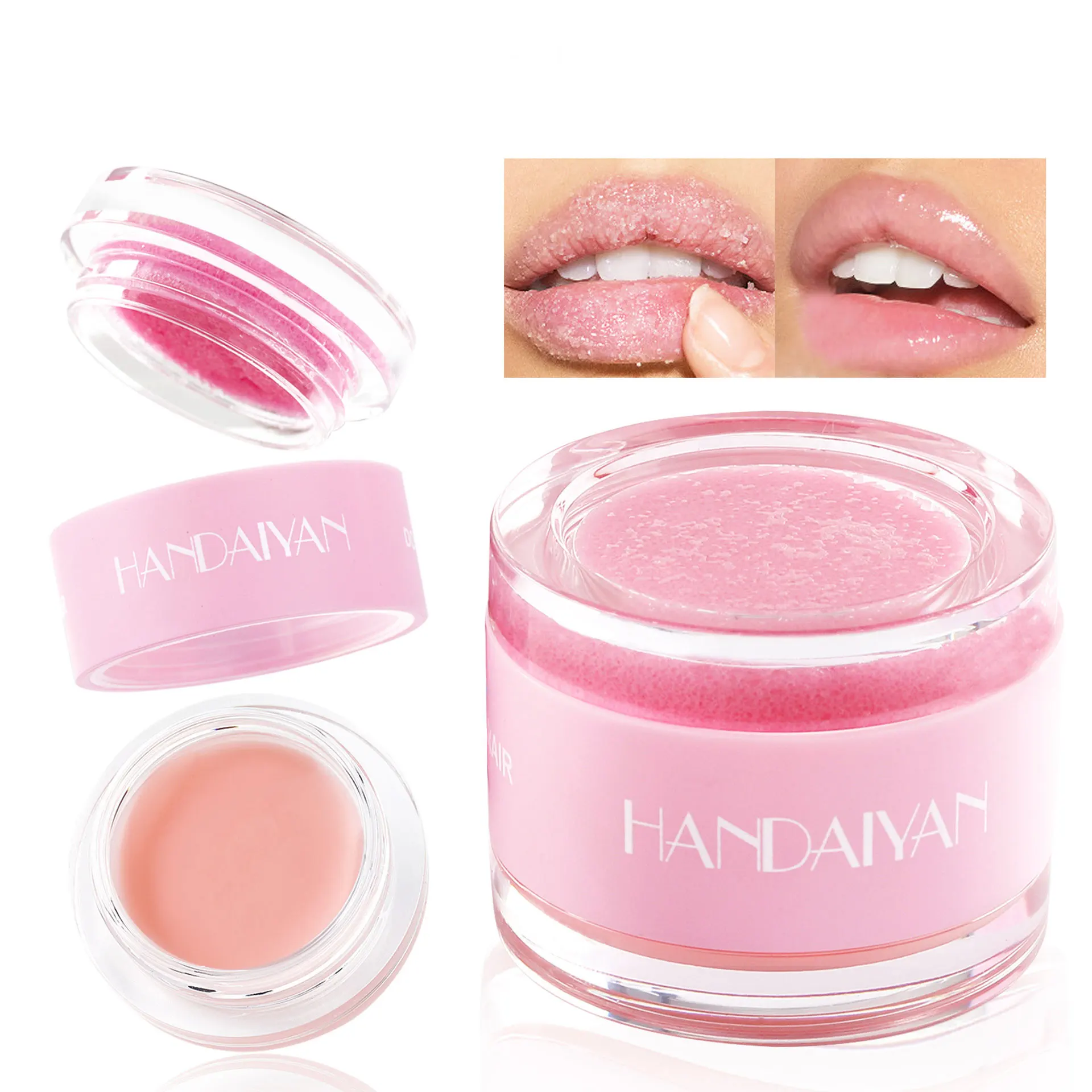 

Double Repair and Care 2 in 1 Blam Lip Scrub Wax with Natural Sugar Grains for Lips Repair and Nurture