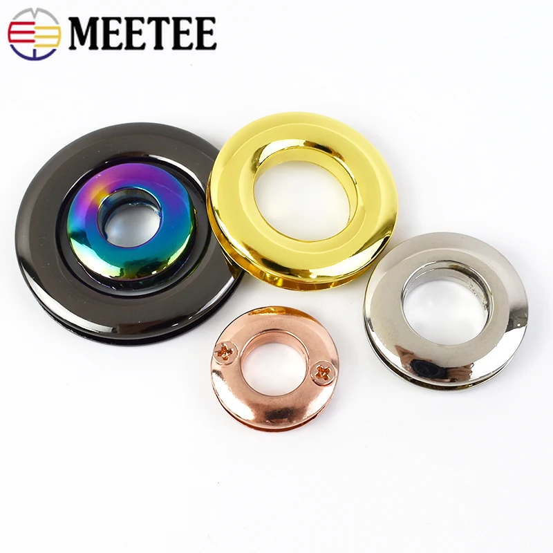 4/10 pz Meetee metallo O anello occhielli fibbia a vite 10-25mm borsa in pelle catena collegare chiusura occhiello borsa gancio decorativo mestiere