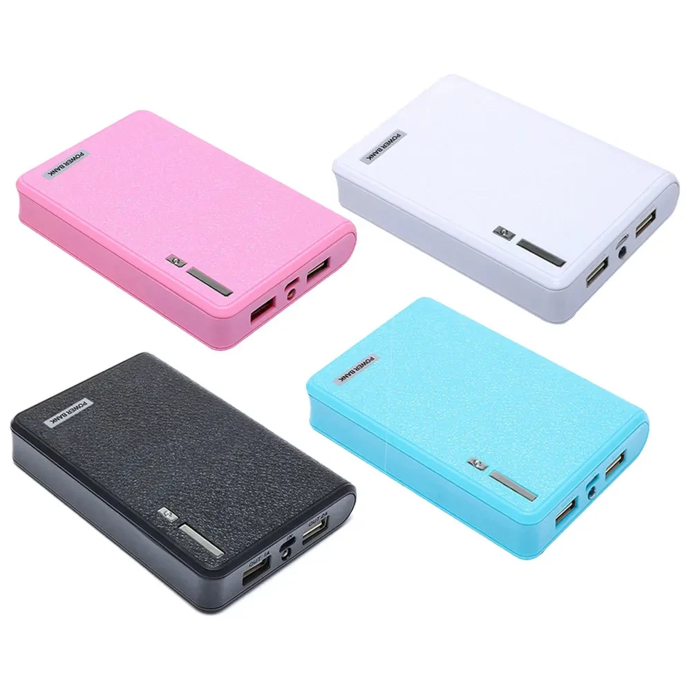 DIY 4*18650 Power Bank Case 4 in 1 Battery Charge Storage Box Shell Micro USB Type C with Flashlight For Charging Mobile Phones