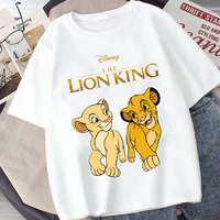 The Lion King Simba T Shirt Kids Boys Clothes White Short Sleev T-shirts Summer Children Clothing Baby Tops 1-12 Years Old