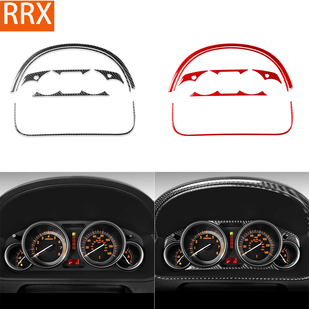 For Mazda CX9 2010-2015 Real Carbon Fiber Stickers Instrument speedometer panel Trim Cover Car Accessories Interior decorative