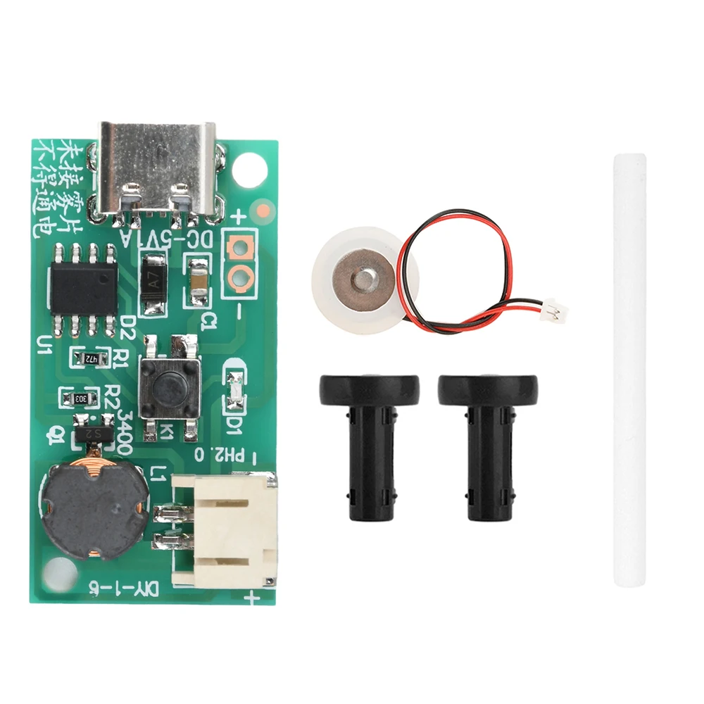 DC 5V 1.5-2W Mini Single Jet Humidifier Misting Module Ultrasonic Atomization Driver Board Type-C Interface