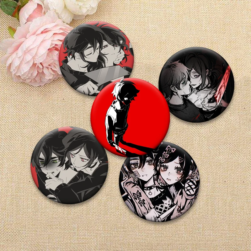 32/44/50/58mm Round Anime Pins The Coffin of Andy and Leyley Brooches Cartoon Handmade Badge on Backpack Jewelry Accessorie Gift