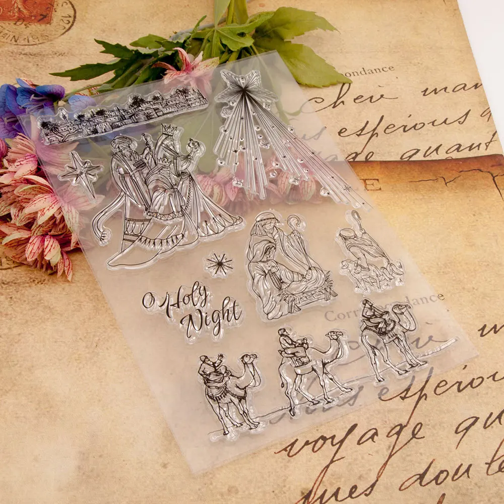 Przezroczyste gumowe stemple do tworzenia kartek, motyw wielbłąda pustynny silikonowy atrament pieczęć do DIY Scrapbooking Album Decor Crafts T2036