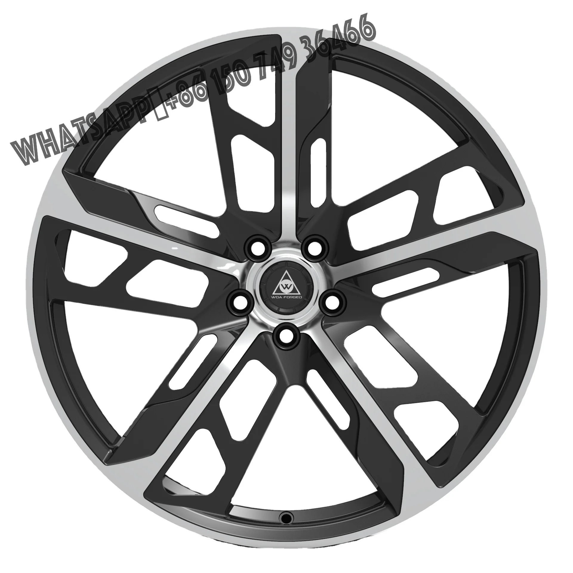 

Passenger Car Wheels Forged Alloy Rims 18 19 20 21 Inch 5x112 Gloss Black Polished Face for audi