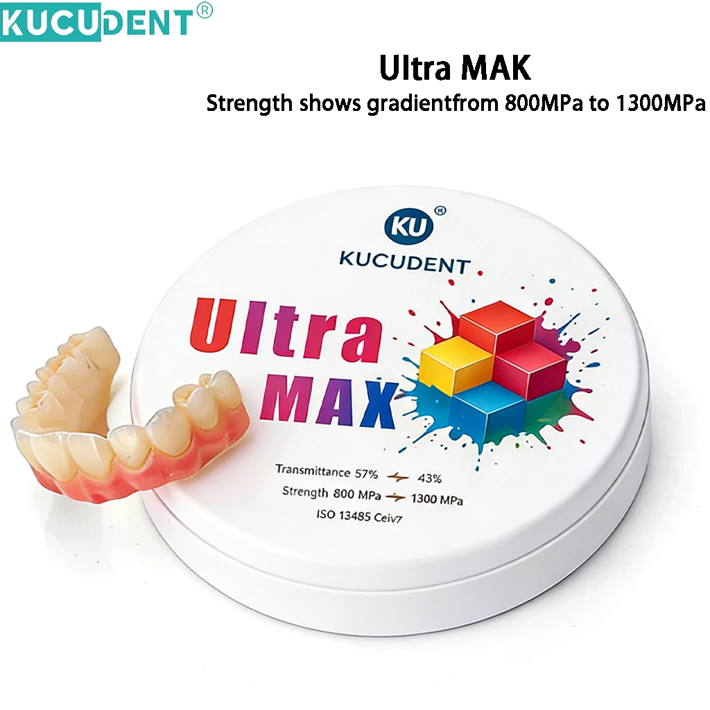 

Стоматологический циркониевый блок Ultra Max, многослойный циркониевый диск, 98 мм, лабораторная открытая система CAD/CAM, стоматологический материал для длинного моста с короной