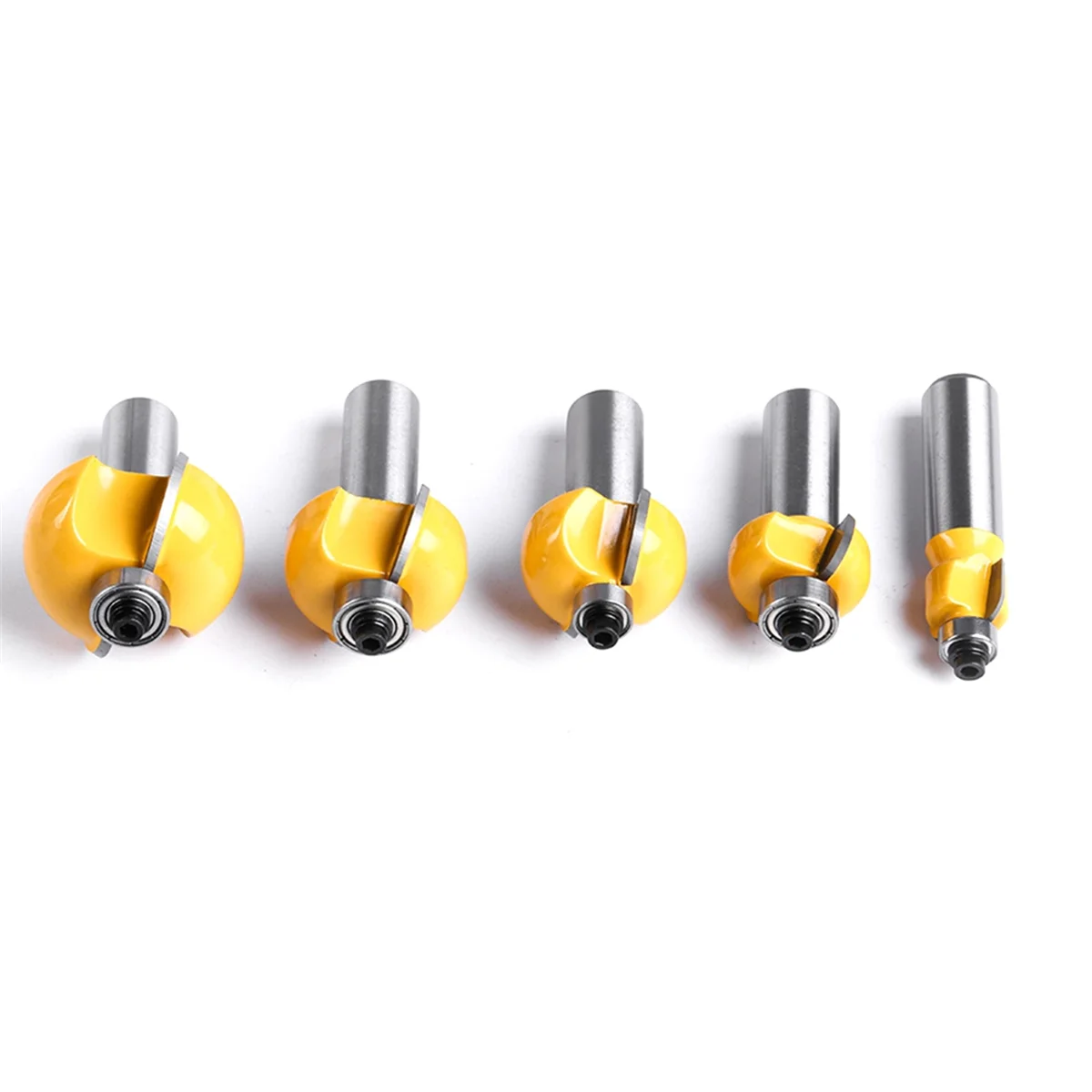 5Pcs High Quality Cove Bit With Bearing 12.7Mm 1/2" Shank Dovetail Router Bit Cutter Wood Working-AT64
