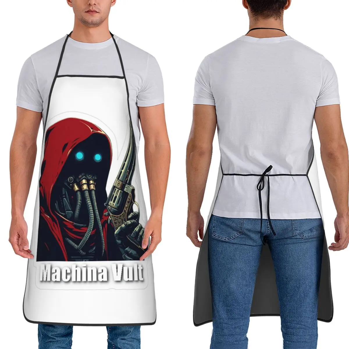

Admech Techpriest Machina Vult Game Aprons Chef Cooking Tablier Waterproof Bib Kitchen Cleaning Pinafore for Women Men Painting