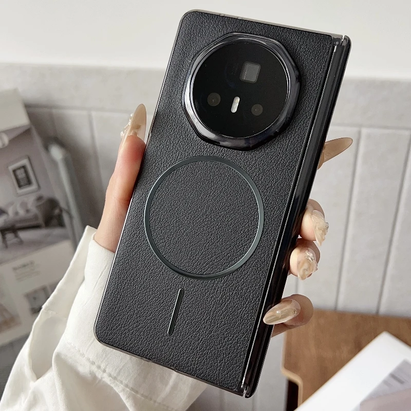 حافظة لهاتف هواوي هونور ماجيك V5 مصنوعة من جلد البولي يوريثان ومفصلة مغناطيسية للشحن اللاسلكي وغطاء خلفي لهاتف ماجيك V3 V5 #2