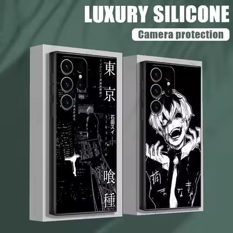 Tokyo Ghoul Phone Case For Samsung Galaxy S24FE Case S25 S23 S21 Ultra S20 S24 FE S22 Plus A35 A54 A55 5G Cover Ken Kaneki Anime