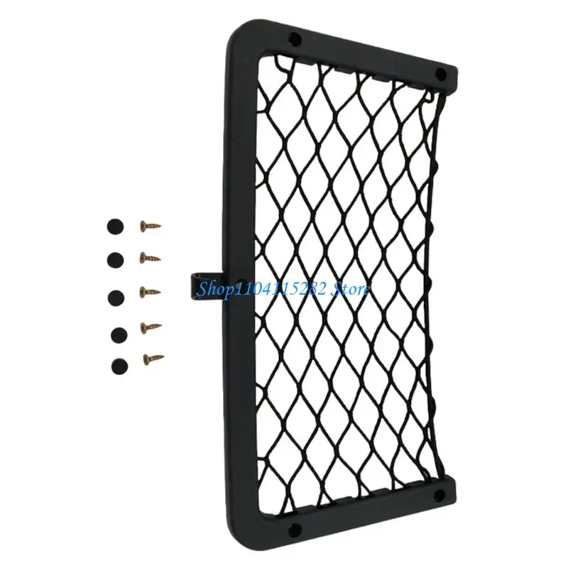 

A2BF Nylon Mesh Car Back Organizers Quick Installation Universal Vehicle for Phones Cards Storage Space