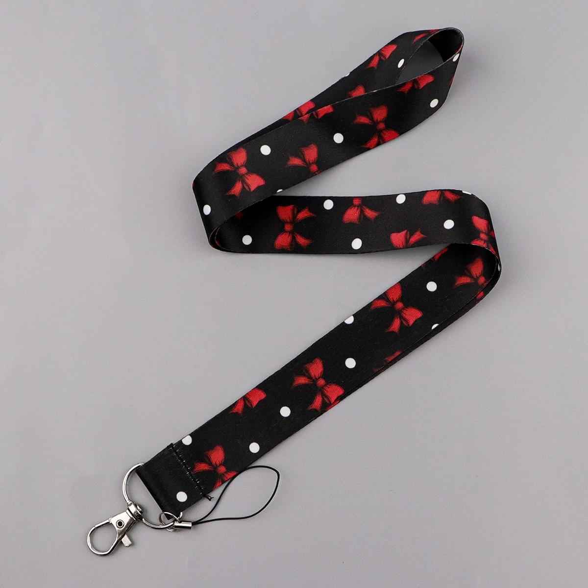 

Ремешок с красным бантом для ключей, шейные ремни для телефона, подвесная веревка, студенческие карты, ремешки для карт, ID-карта, мобильные ремни