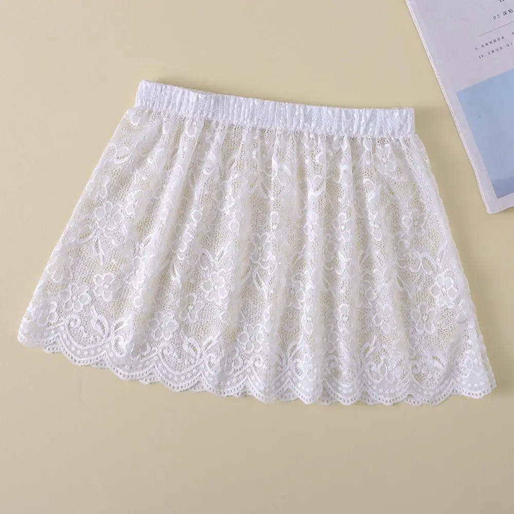 

Faux Hem Splitting Mini Skirt Women Slips Hemline Shirt Hem Layering Fake Top False Layers Underskirt Lace Shirt Extender
