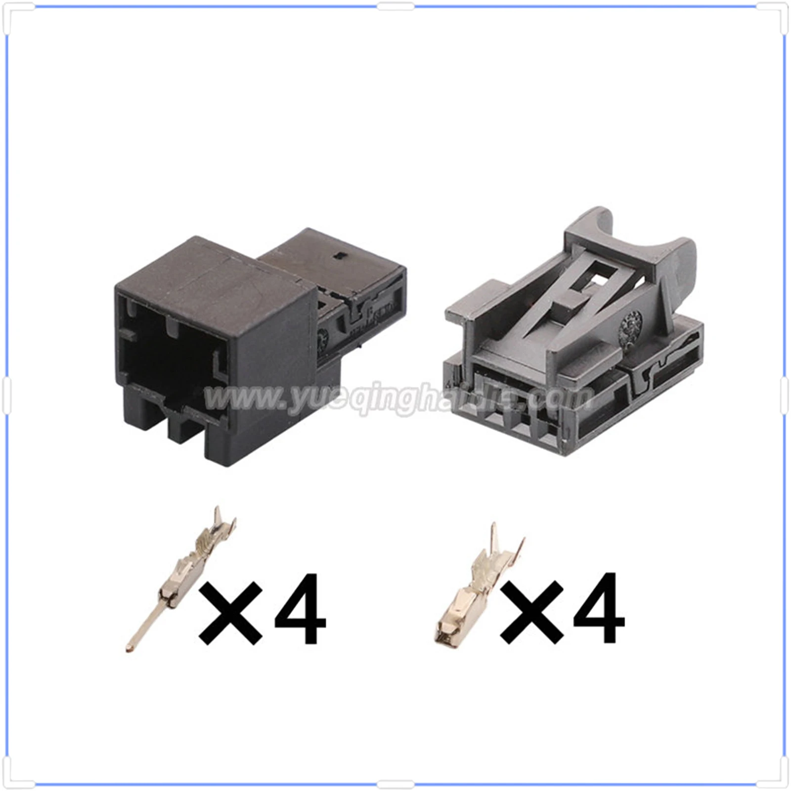4Pin Connector Unsealed 0.6mm Male Female Connector Wire Harness Socket AC Assembly Lamp Housing for VW Audi 8K0972994 8K0973754