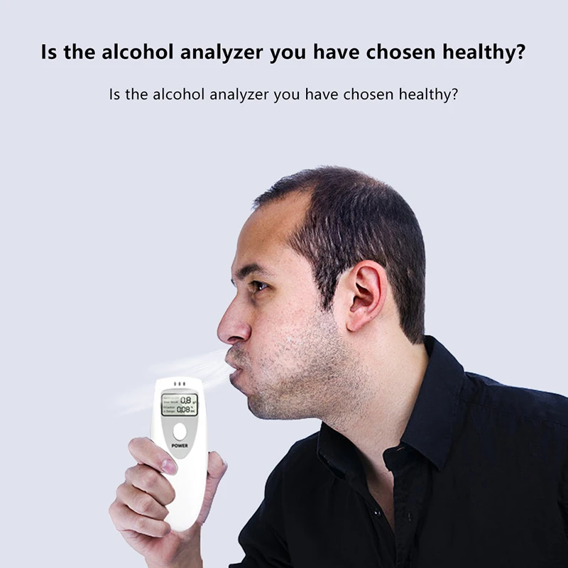 Compact Breathalyzer with Digital LCD Display No-Contact Alcohol Meter Alcohol Detection