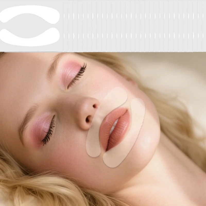 1 Para Plastrów Wzmacniających Kolagen w Ustach i na Twarz, Niewidoczne Wygładzanie Linii Ust, Samoprzylepna Pielęgnacja Twarzy i Ust dla Czułej Skóry w Kolorze Beżowym