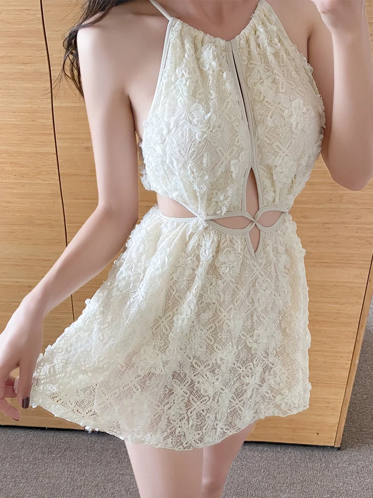 

Lace Sexy Cover Belly Backless New Fashion Conservative Swimwear Female Summer