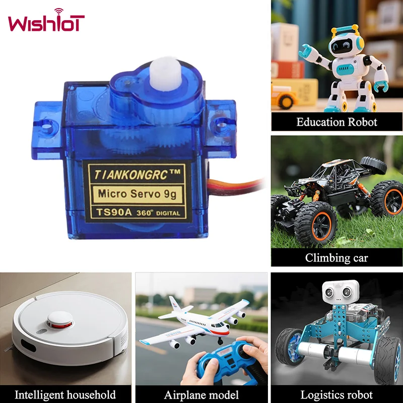 9 グラムマイクロサーボ TS90A 180/270/360 度制御可能なアナログモーター電源機能部品モデルカーロボット DIY おもちゃ # T3 トライアド