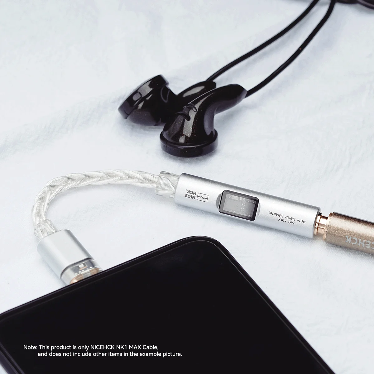 NICEHCK NK1 MAX Adapterkabel CX31993 Decodering Chip MAX97220 OP-AMP IC HiFi Draagbare Type-C DAC Versterker Verzilverde OCC Draad