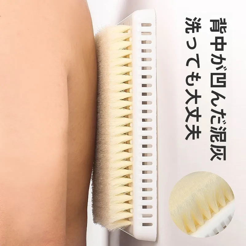 強力シリコン製背中洗いブラシ、セルフクリーニング壁掛け吸水パッド、背中洗浄用、個人衛生用品