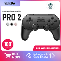 8BitDo Pro 2 Bluetooth Game Controller Gamepad with Joystick for Nintendo Switch, PC, macOS, Android, Steam Deck & Raspberry