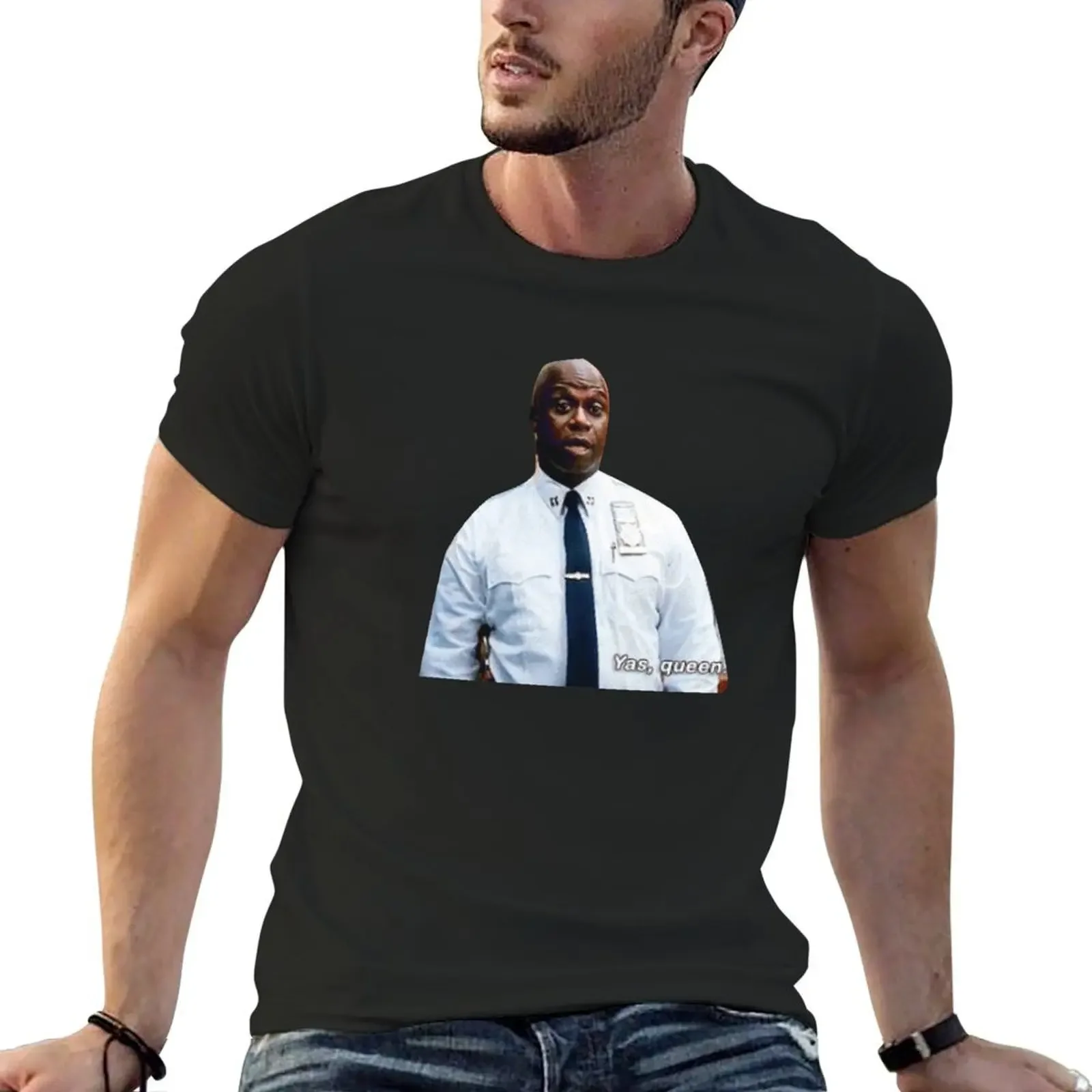 

Yas Queen Captain Holt T-Shirt kawaii clothes funnys animal prinfor boys tshirts for men