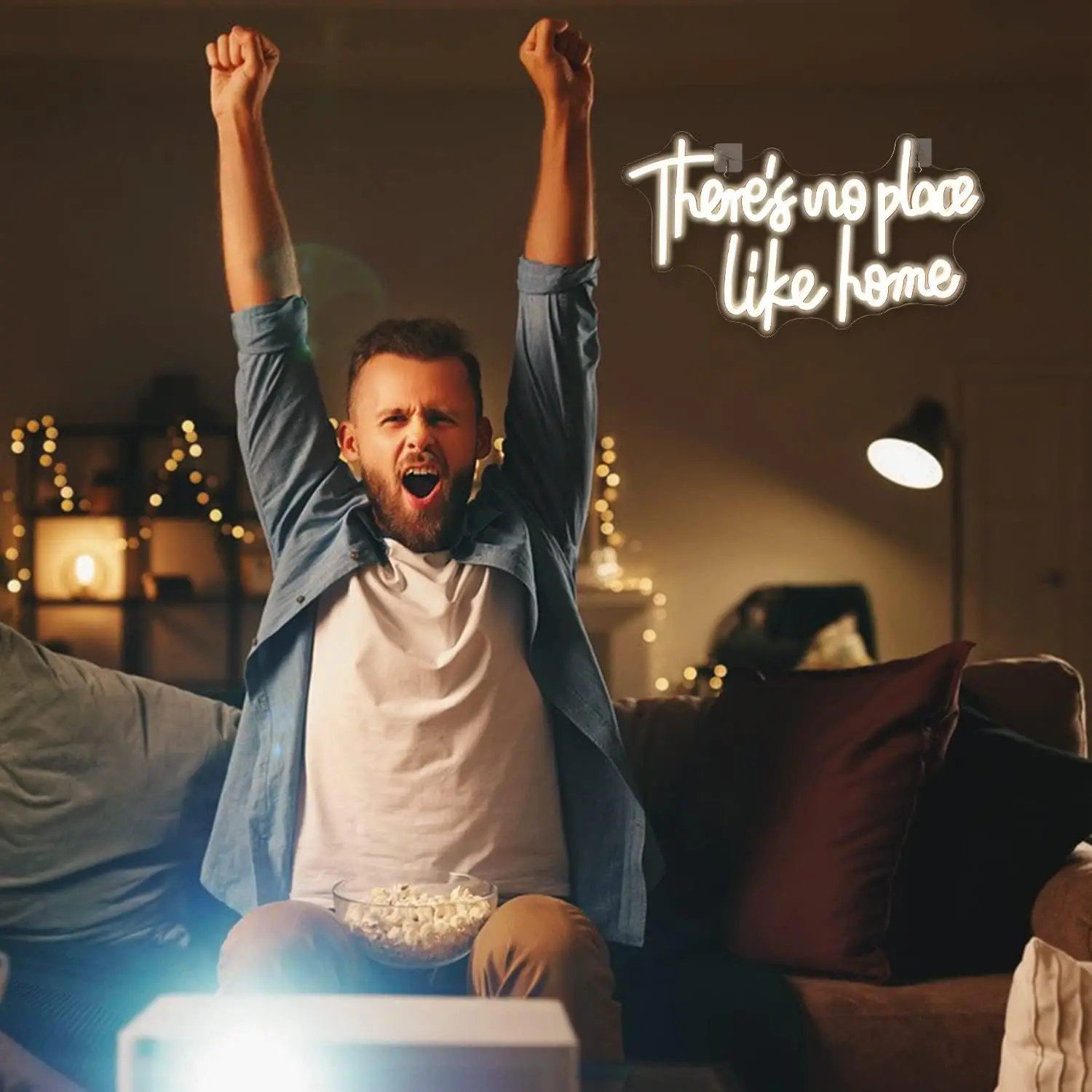 

There's No Place Like Home Neon Signs Warm White Led Neon Light for Wall Decor Light Up Sign for Wedding Home Party Gift For Kid