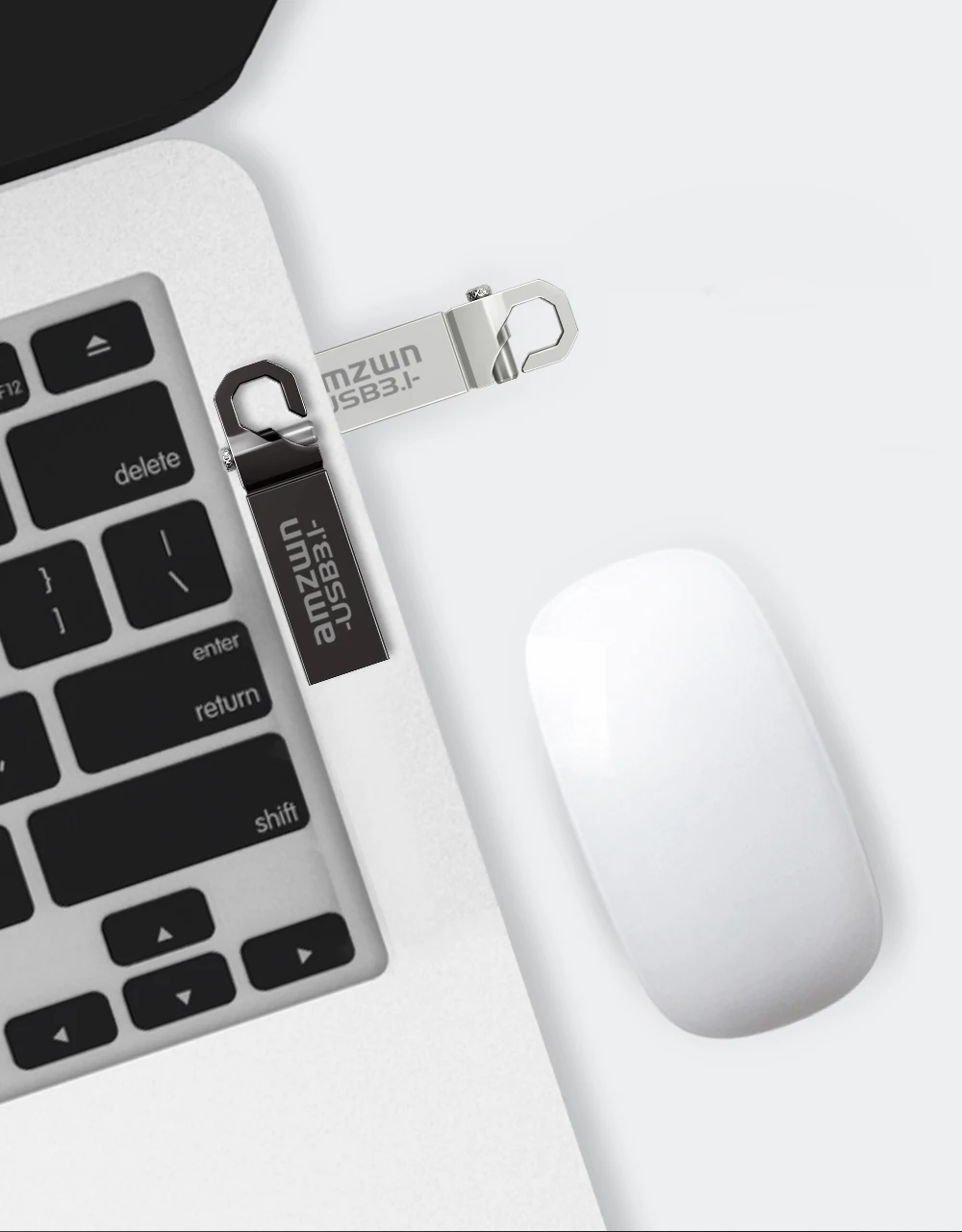 Diska lepas Usb 3.1 logam, Flash Drive logam 128GB 64GB 32GB 16GB, Penyimpanan kantor, stik memori Usb 3.1