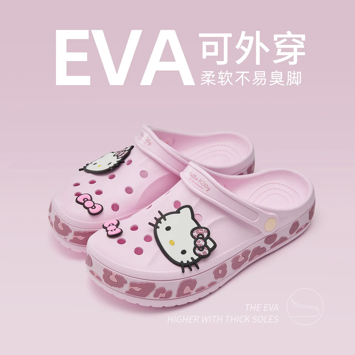 Sandalias de Verano 2026, Nuevas, de Sanrio, con Diseño de Hello Kitty, Lindas, de Buena Calidad, Color Beige Café, Cómodas, para Mujeres y Niñas, Fotos Reales