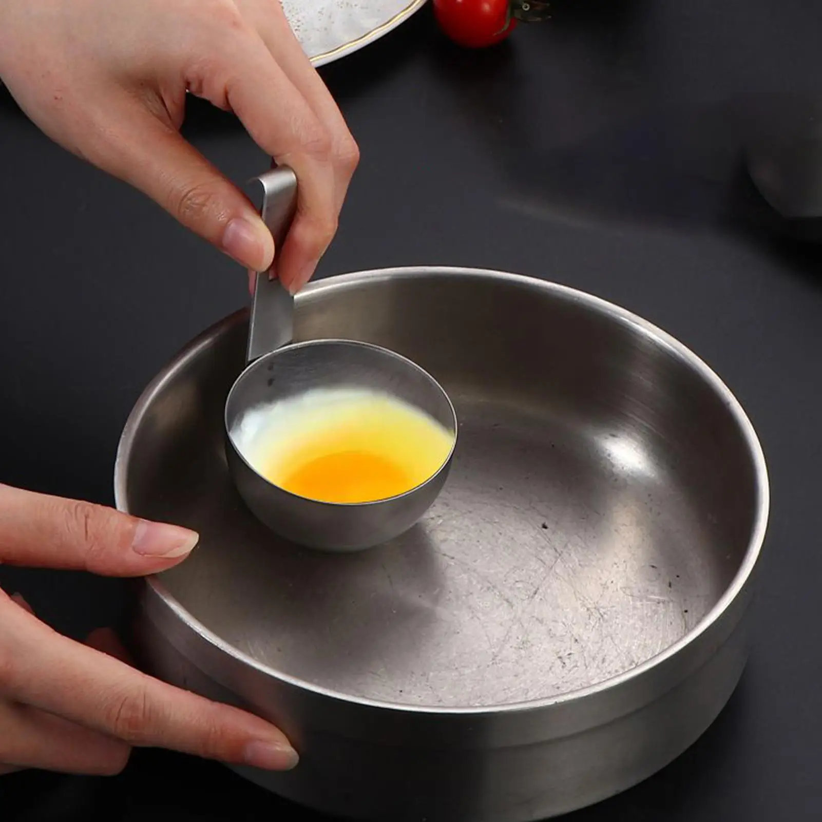 1pc Poached Egg Cup Stainless Steel Poaching Cups High Temperature Resistance Egg Cup Kitchen Tools Egg Boiler Cooking Cups