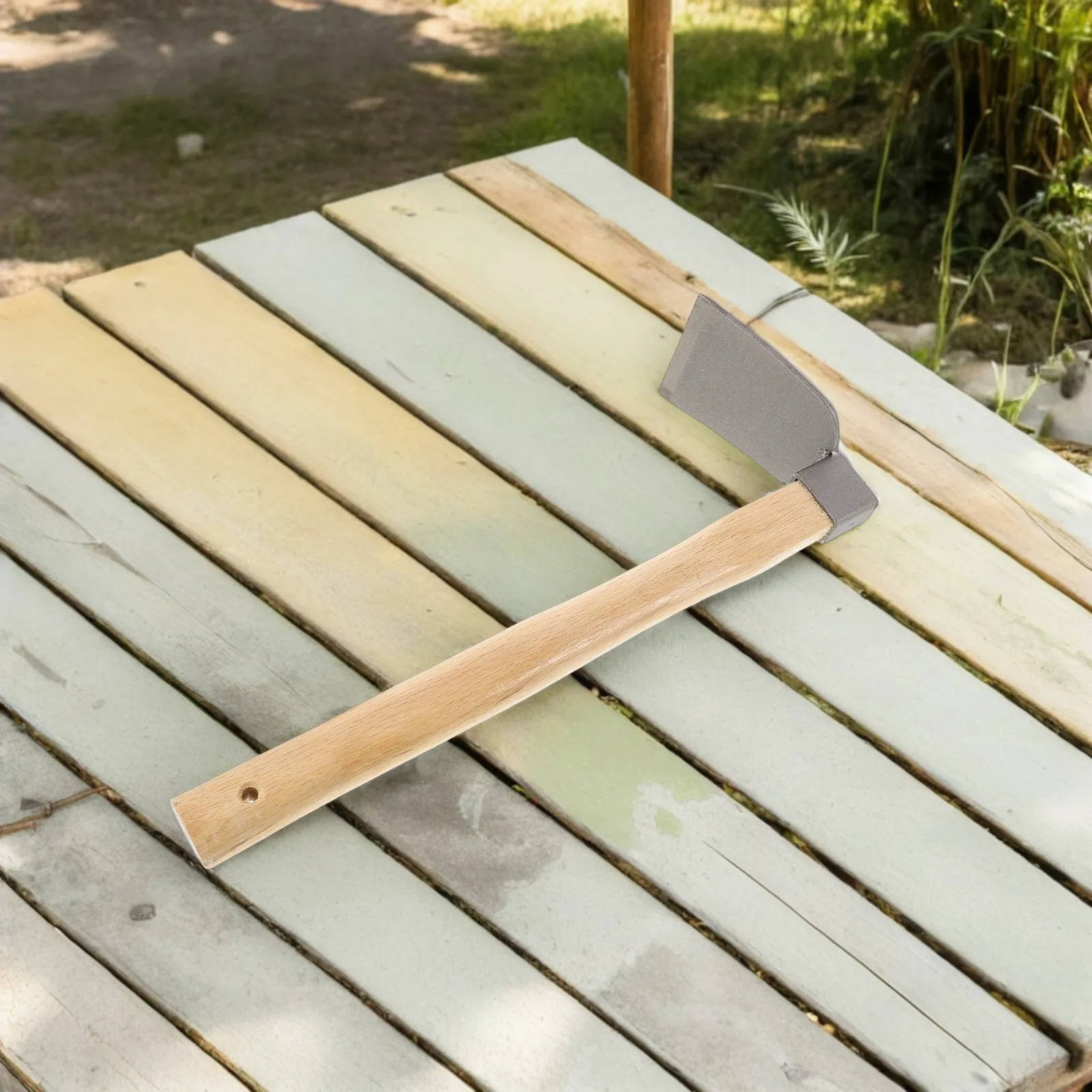 2Pcs Small Gardening Hoe Wood Handle Steel Hoe Multi Functional Weeder Tool for Weeding Planting Soil Loosening Landscaping Yard
