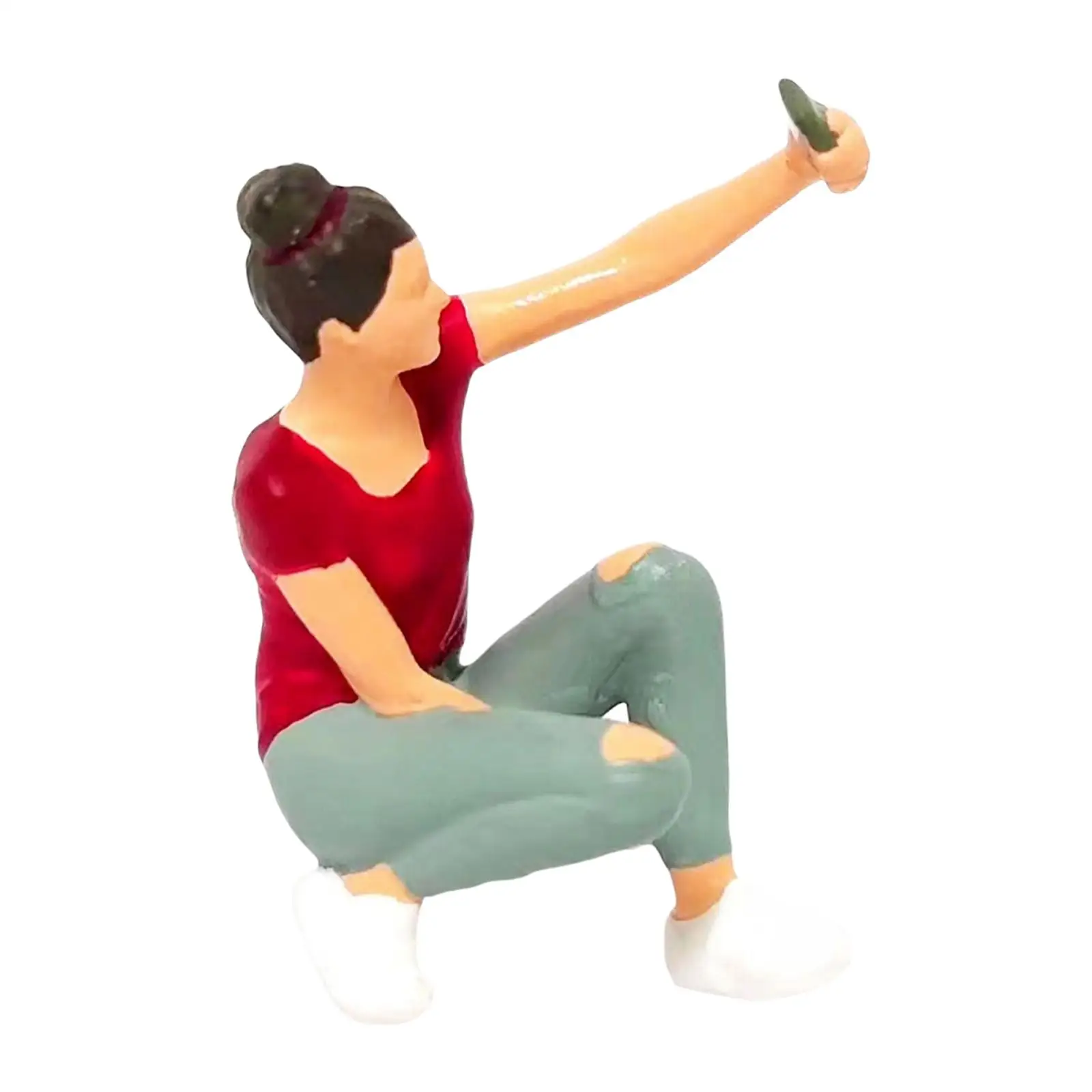 

Миниатюрные фигурки людей из смолы 1/64, раскрашенные, для селфи, для моделей автомобилей, для декора песочницы, для ролевых игр, крошечные фигурки людей