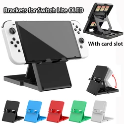 Adjustable Stand Bracket Mount Holder With Card Slot Support for Switch Lite OLED Tablet Nintendo Mini Console Lite Play Base