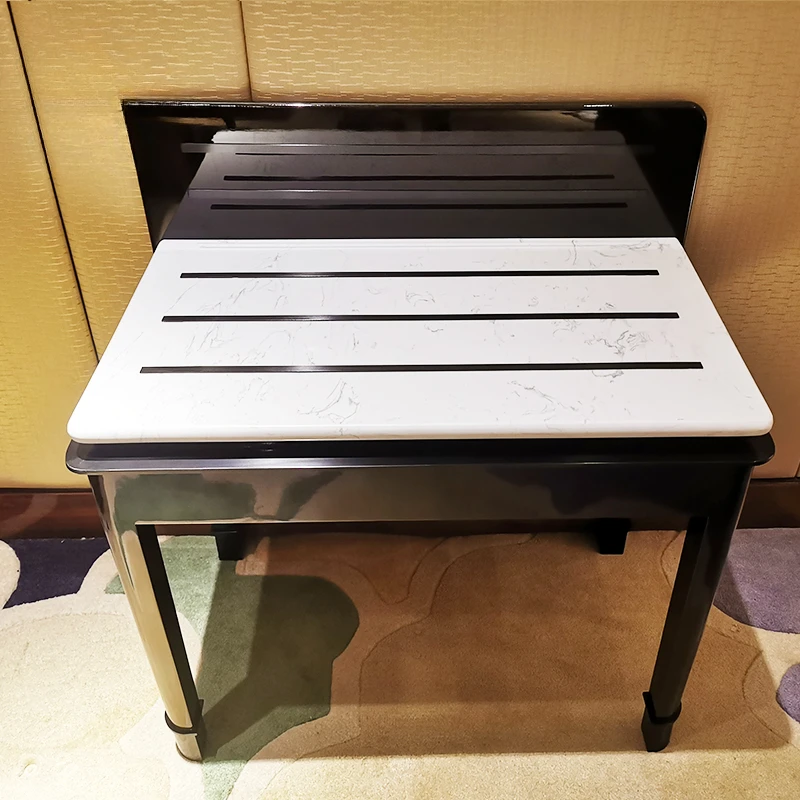 하이 퀄리티 내구성 좋은 스크래치 방지 단단한 나무 대리석 탑 스틸 여행 가방, 호텔 수하물 랙