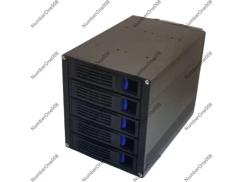Hard Drive Cage Chassis 3 Optical Drive Expansion 5-Bay 3.5 Inch Hot Swappable Module with Backplane Built-in NAS Box