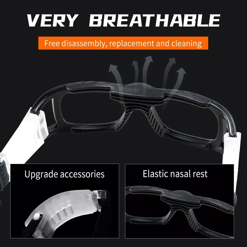 Sports Safety Goggles for Men and Women, Basketball and Football Riding Glasses, Anti-Impact Eye Protection, Youth Students