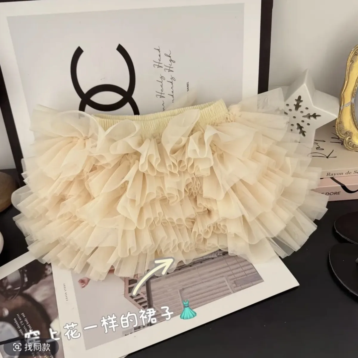 Girls' Summer Set 2026 New Style Children's Knitted Strap Top+Puff Skirt Fashionable Baby Girl Two Piece