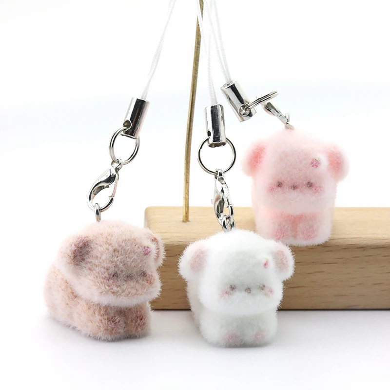

15 Pcs Lying Down Dog Plush Charms Animals Flocking Resin Pendant for Jewelry Making Diy Earring Keychain Accessories Material