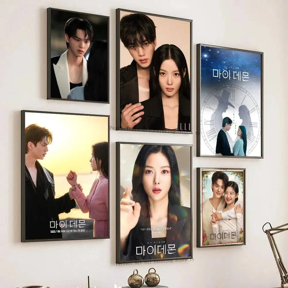 Korean Drama My Demon Posters Living Room Bar Cafe Quality Canvas Vintage Style Comics Painting Art Home Wall Decor Picture