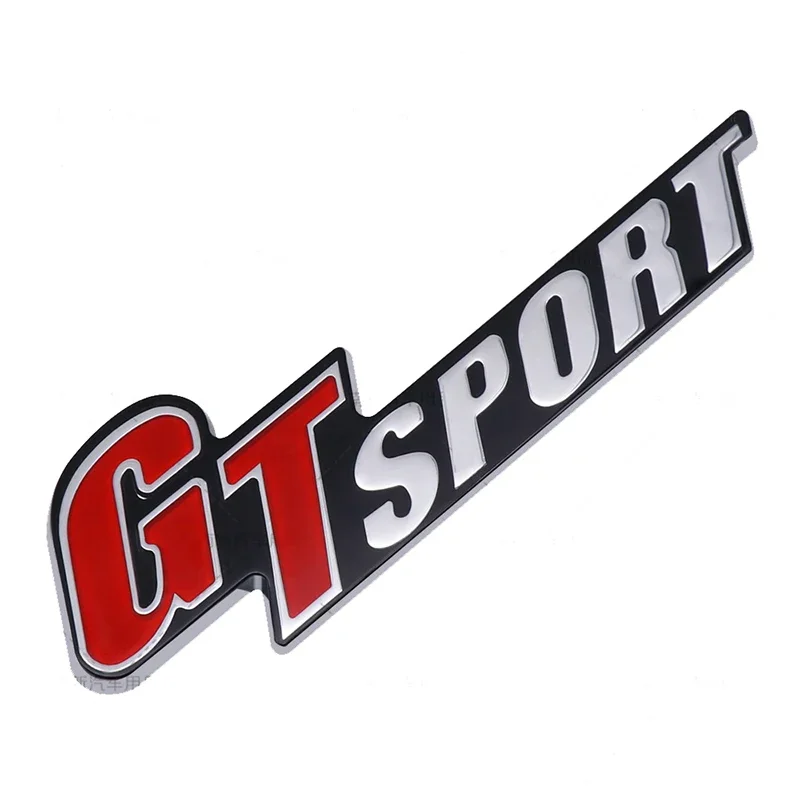 Acrylic GT SPORT Logo Car Body Side Emblem Rear Trunk Badge Sticker for Mazda Toyota Honda Chevrolet Volvo Nissan Subaru Audi