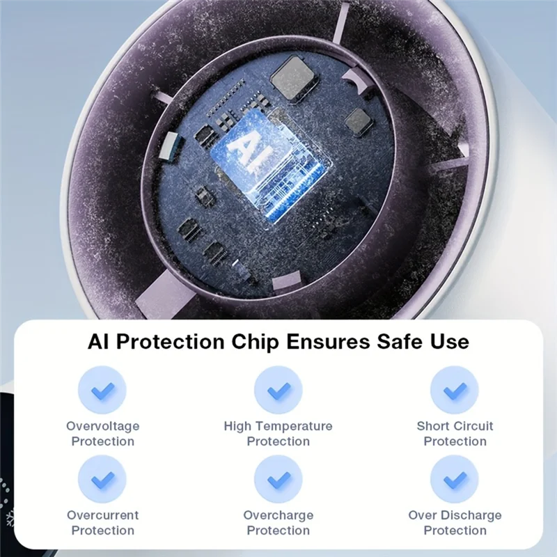 

BMBY-LED цифровой дисплей высокоскоростное охлаждение ручной турбовентилятор 4000 мАч USB перезаряжаемый мини-вентилятор для путешествий фиолетовый.