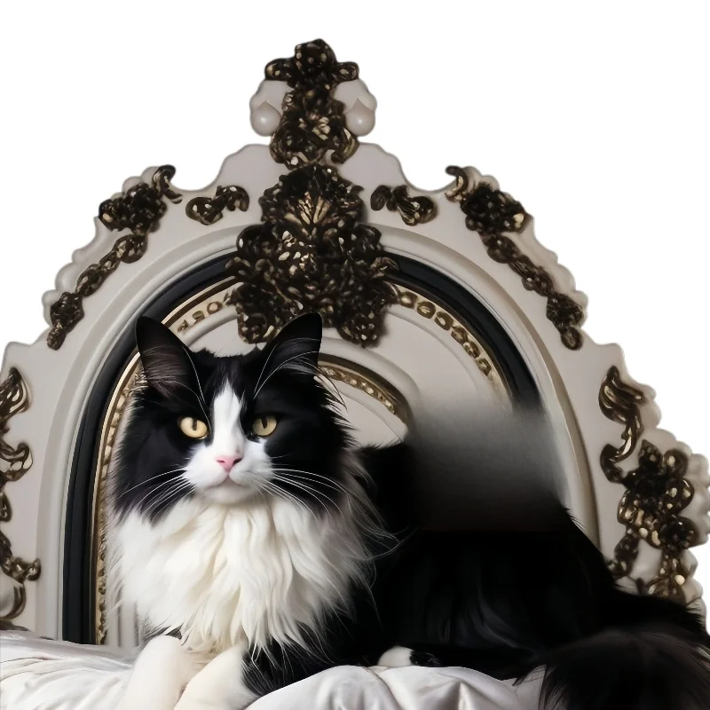 

European solid wood cat bed kennel indoor pet nest small dog cat house luxury dog sofa dark kennel