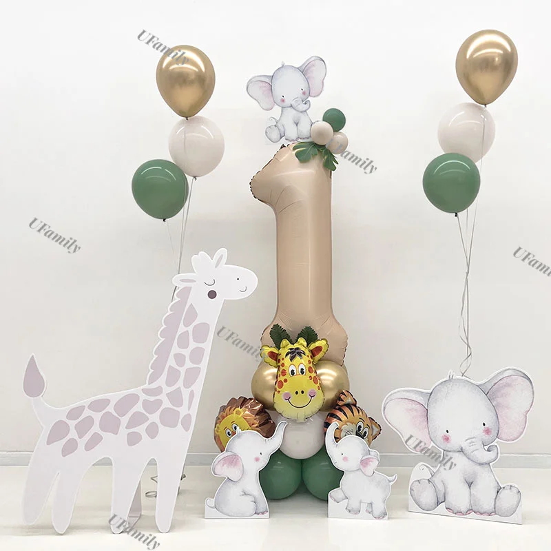 30/60/90cm Cute Elephant Foam Board Jungle Animal Theme Birthday Party DIY Decor Backdrop for Baby Shower Wedding Party Cutouts